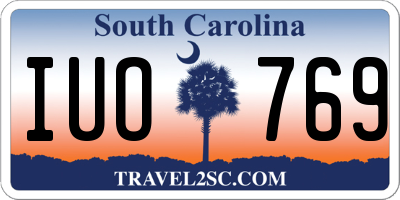 SC license plate IUO769