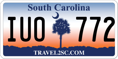SC license plate IUO772