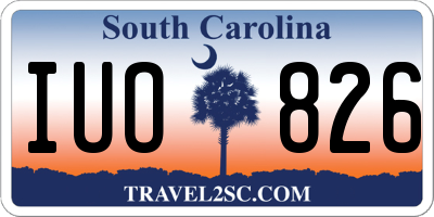 SC license plate IUO826