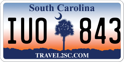 SC license plate IUO843