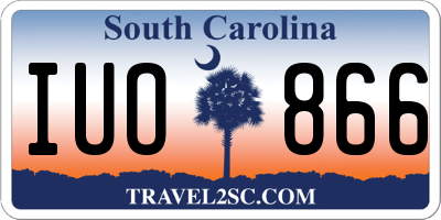 SC license plate IUO866