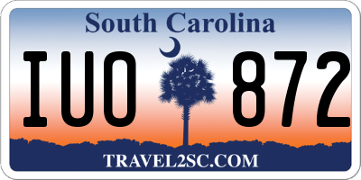 SC license plate IUO872