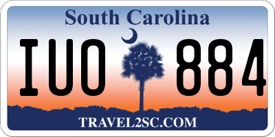 SC license plate IUO884