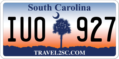 SC license plate IUO927