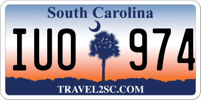 SC license plate IUO974