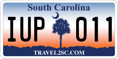 SC license plate IUP011