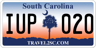 SC license plate IUP020