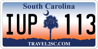 SC license plate IUP113