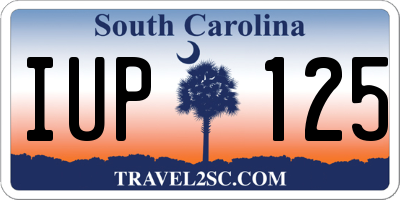 SC license plate IUP125
