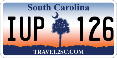 SC license plate IUP126