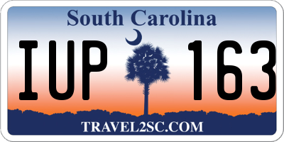 SC license plate IUP163