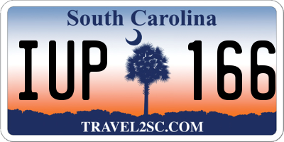 SC license plate IUP166