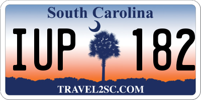SC license plate IUP182