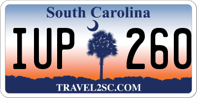 SC license plate IUP260