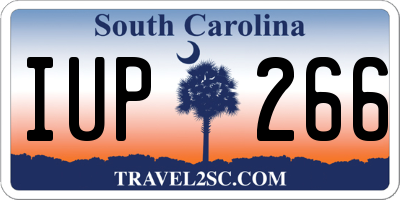 SC license plate IUP266