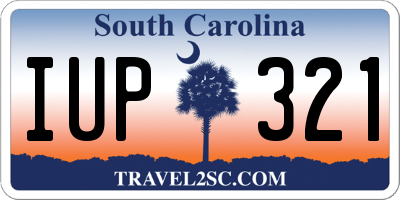 SC license plate IUP321