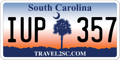 SC license plate IUP357