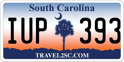 SC license plate IUP393