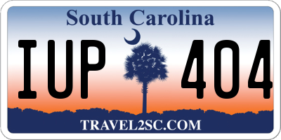 SC license plate IUP404