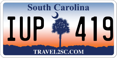SC license plate IUP419