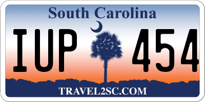 SC license plate IUP454