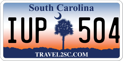 SC license plate IUP504