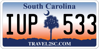 SC license plate IUP533