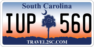 SC license plate IUP560