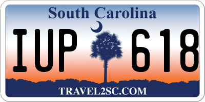 SC license plate IUP618