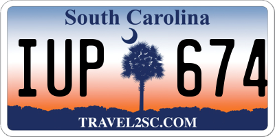 SC license plate IUP674