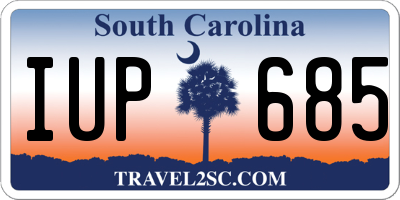 SC license plate IUP685