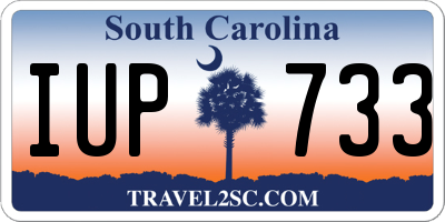 SC license plate IUP733