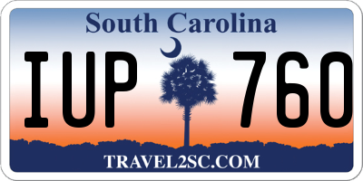 SC license plate IUP760