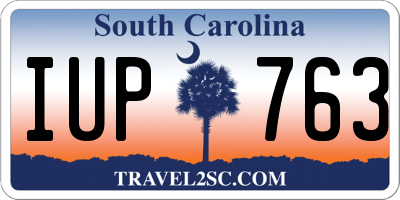 SC license plate IUP763