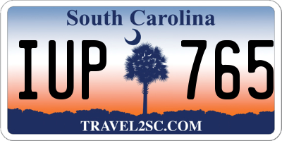 SC license plate IUP765