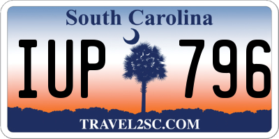 SC license plate IUP796