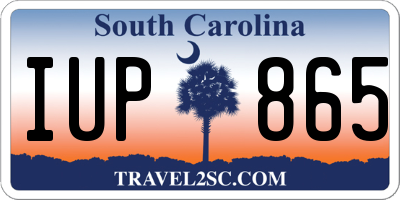 SC license plate IUP865