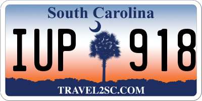 SC license plate IUP918