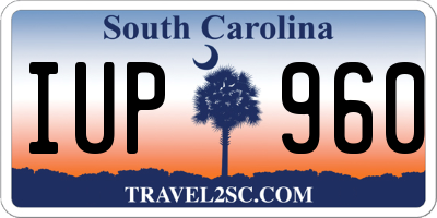 SC license plate IUP960