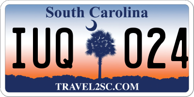 SC license plate IUQ024
