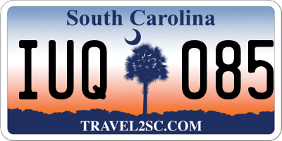 SC license plate IUQ085