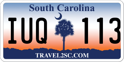 SC license plate IUQ113
