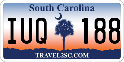 SC license plate IUQ188