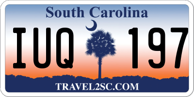 SC license plate IUQ197