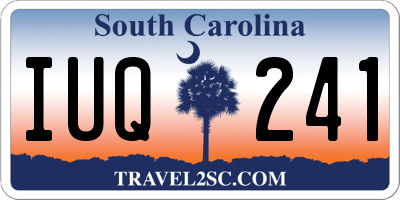 SC license plate IUQ241