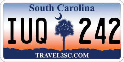 SC license plate IUQ242