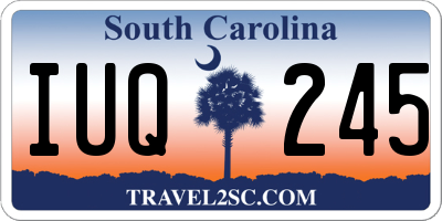 SC license plate IUQ245
