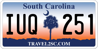 SC license plate IUQ251