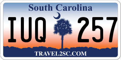 SC license plate IUQ257