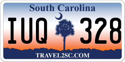 SC license plate IUQ328